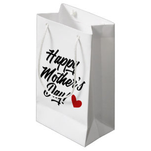 Simple Happy Mother's Day Calligraphy Gift Bag