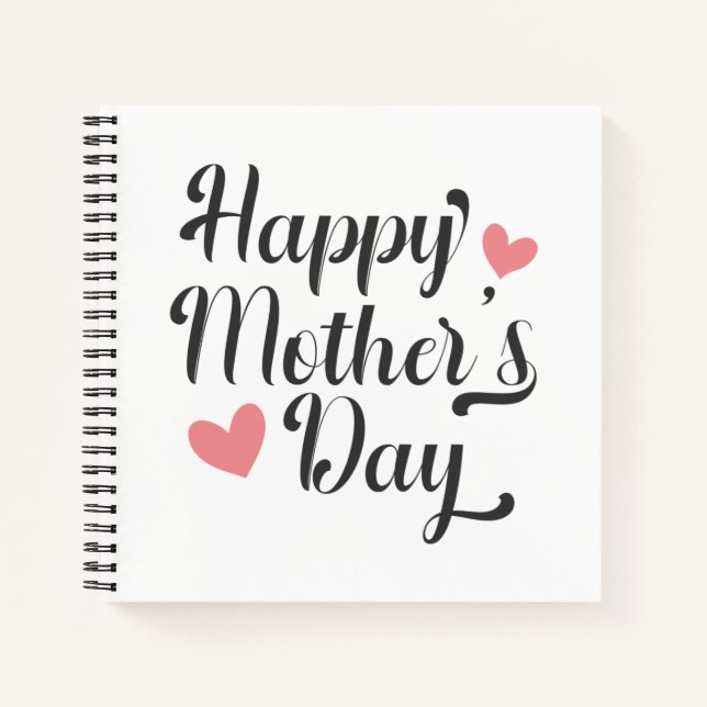 Simple Happy Mother's Day Calligraphy | Notebook (Front)