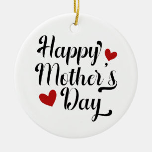 Simple Happy Mother's Day Calligraphy   Ornament