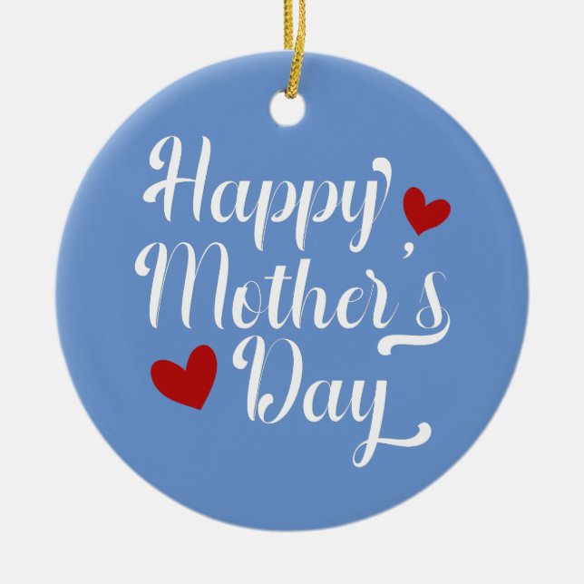 Simple Happy Mother's Day Calligraphy | Ornament (Front)