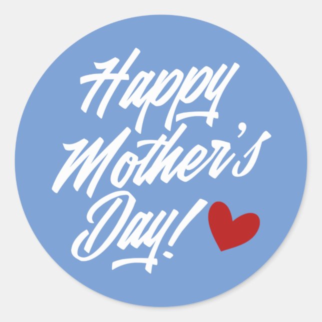 Simple Happy Mother's Day Calligraphy | Sticker (Front)