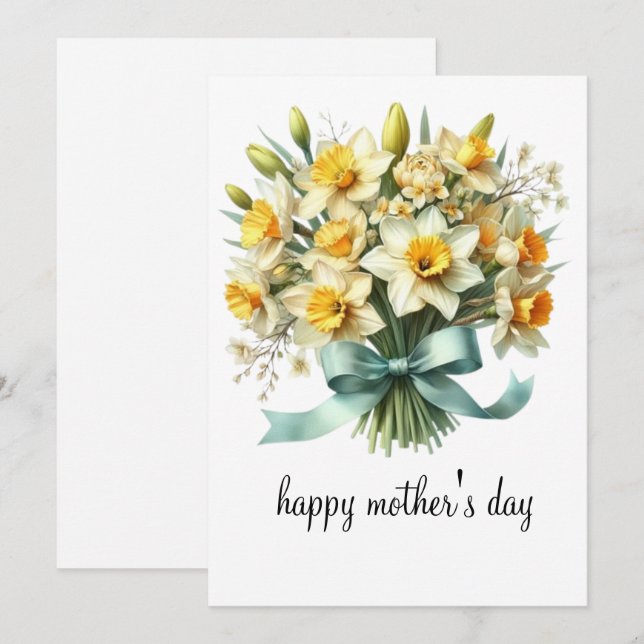 simple happy mother's day card (Front/Back)