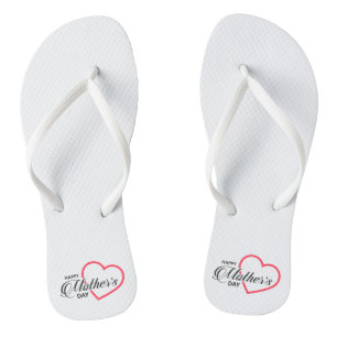Simple Happy Mother's Day Flip Flops