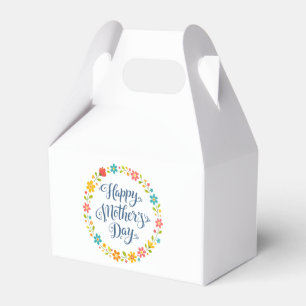 Simple Happy Mother's Day Floral Calligraphy    Favor Box