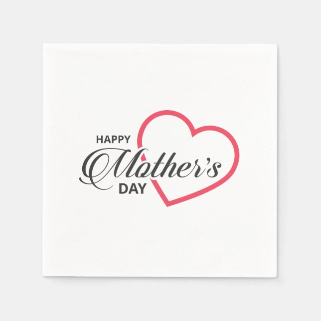 Simple Happy Mother's Day | Napkin (Front)