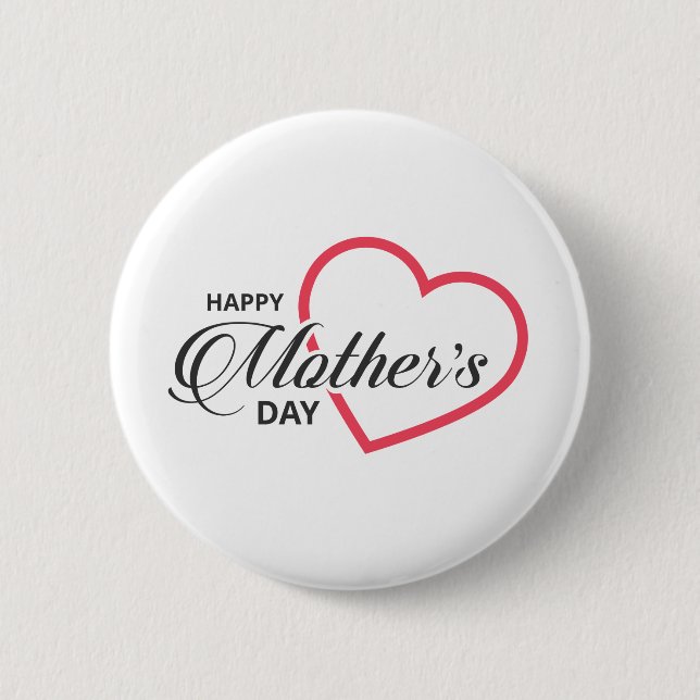 Simple Happy Mother's Day | Pin Button (Front)