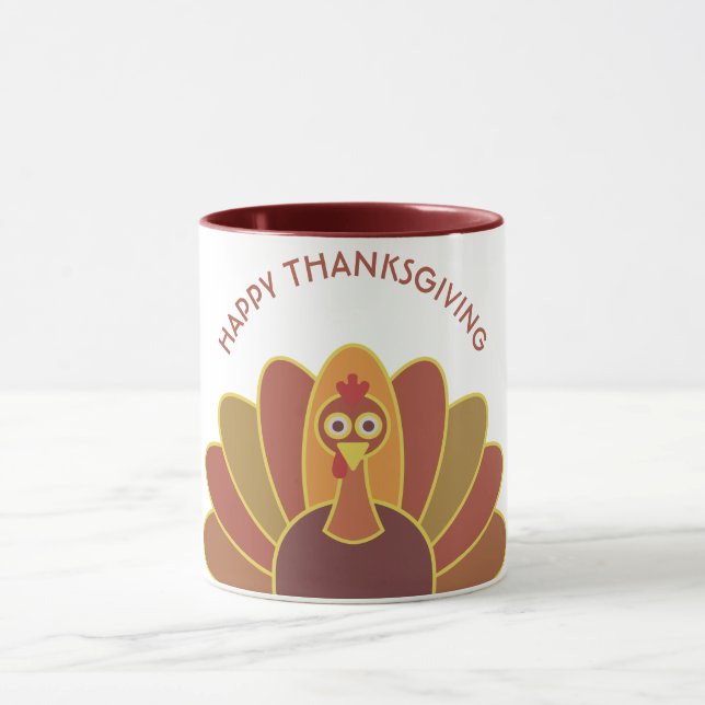 Simple Happy Thanksgiving Turkey | Combo Mug (Center)
