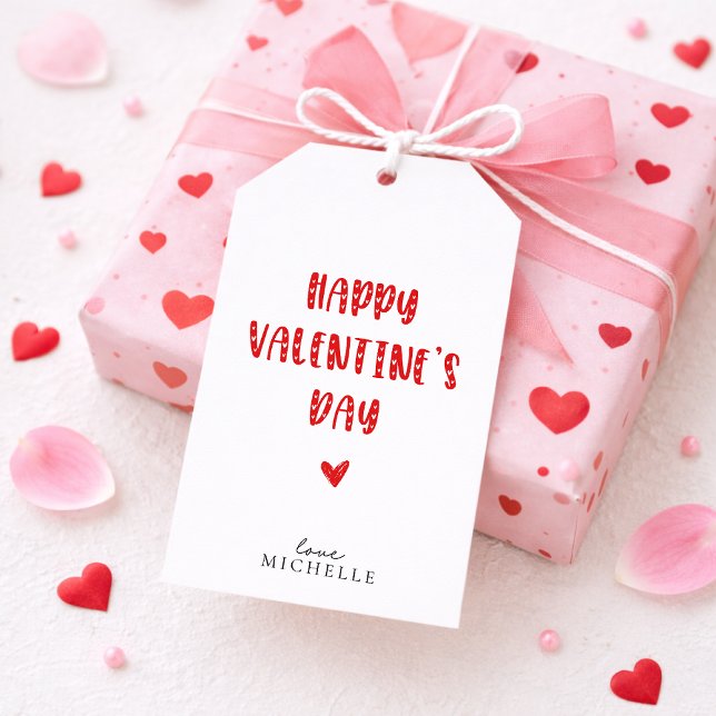 Simple Happy Valentine's Day  Gift Tags (Creator Uploaded)