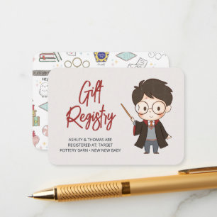 Simple Harry Potter Baby Shower Enclosure Card
