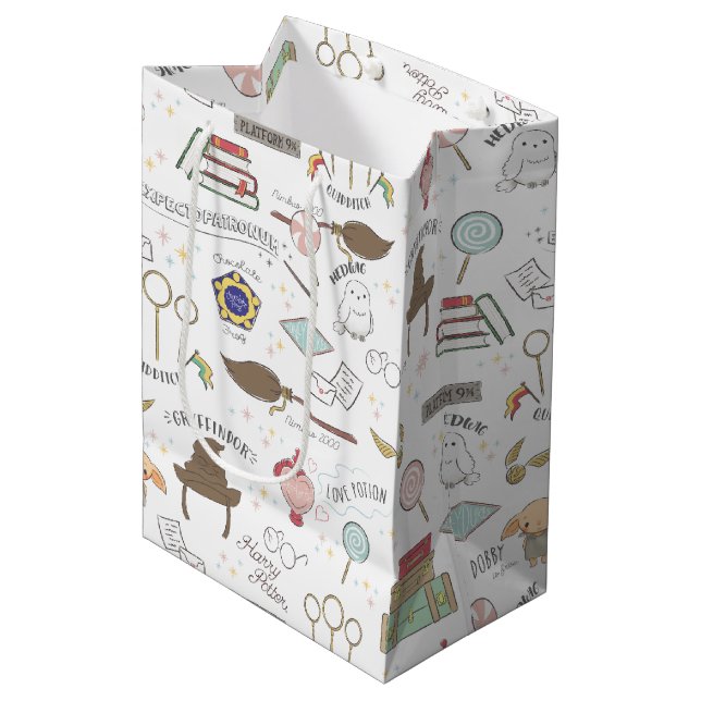 Simple Harry Potter Baby Shower Medium Gift Bag (Front Angled)