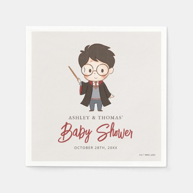 Simple Harry Potter Baby Shower Napkin (Front)