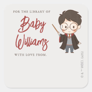 Simple Harry Potter Baby Shower Square Sticker