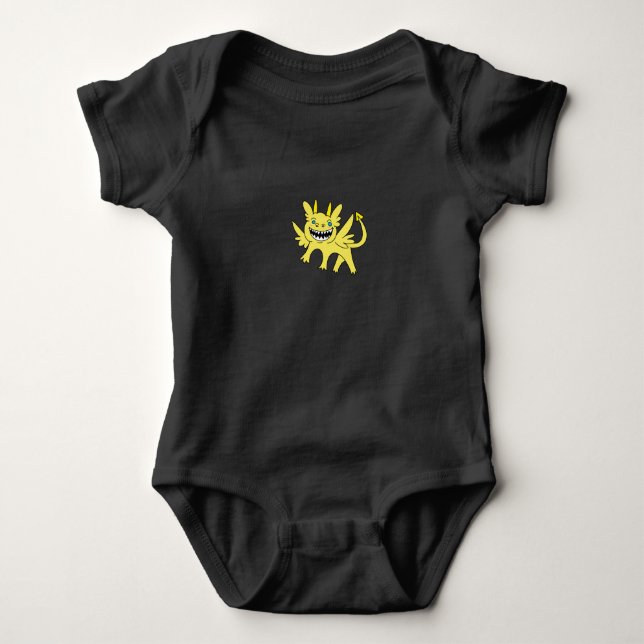 Simple haut jaune de bébé dragon (Devant)