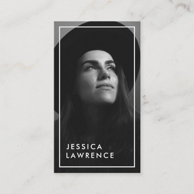 Simple headshot photo actors models photography business card (Front)