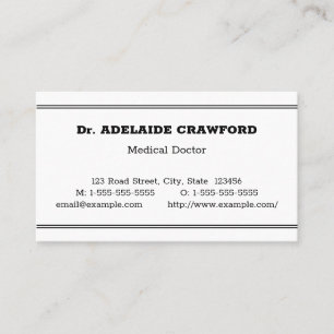 Simple Health Care Specialist Business Card