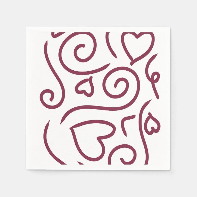 Simple Heart Pattern Napkin (Front)