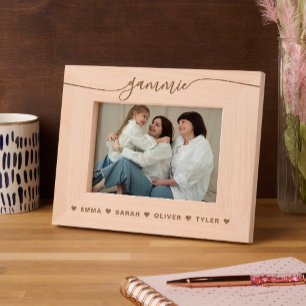 Simple Heart Script Grandma Gammie Lase Etched