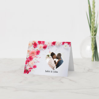  simple heart shaped personalized photo holiday card