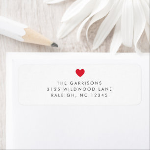 Simple Heart Valentine's Day Return Address