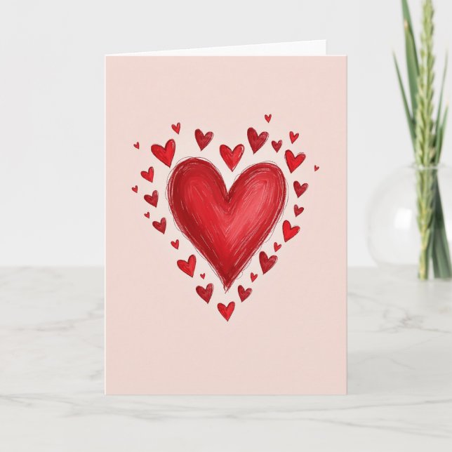 Simple Hearts Card (Front)