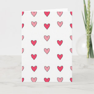 Simple Hearts Pattern Card