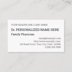 Simple, Heathcare Professional Business Card