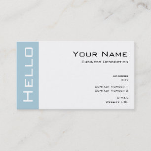 Simple Hello Business card