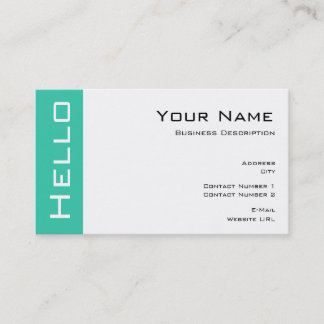 Simple Hello Business card