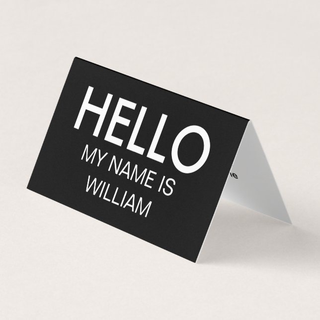 Simple Hello Theme Business Card (Front)