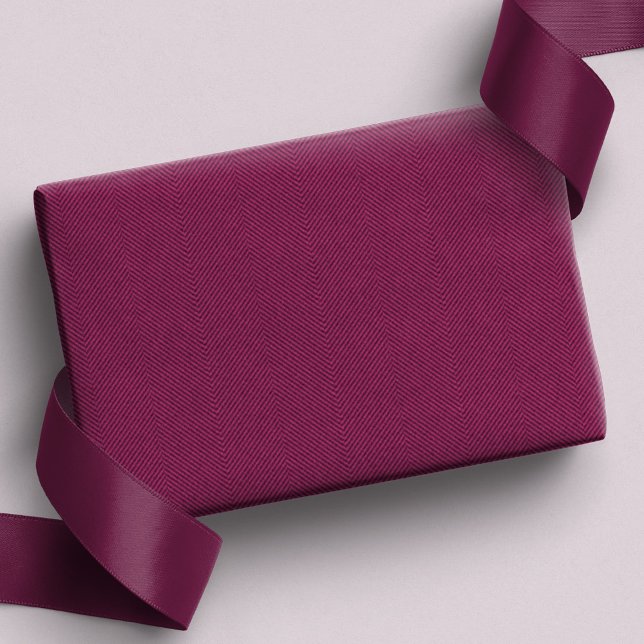 Simple herringbone mulberry Christmas holiday Wrapping Paper (Creator Uploaded)