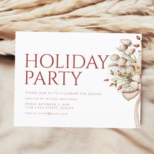 Simple Holiday Christmas Party Invitation Postcard