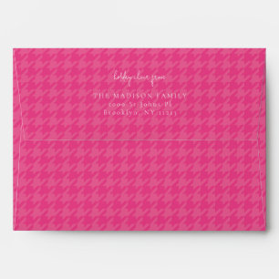 Simple Holiday houndstooth French Rose Envelope