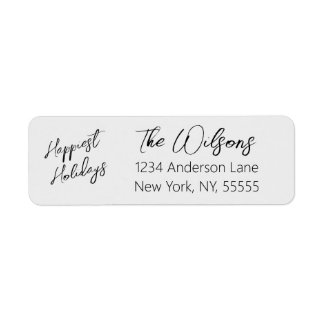 Simple Holiday Return Address Labels