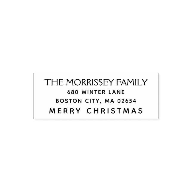 Simple Holiday Return Address Self-inking Stamp (Design)