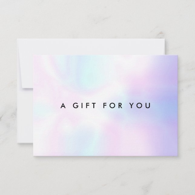 Simple Holographic Gift Certificate (Front)