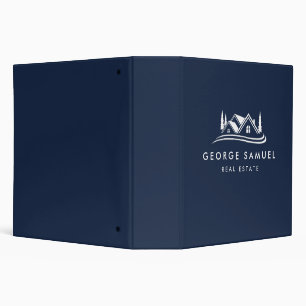 Simple Home Logo Navy Blue Realtor, Real Estate Binder