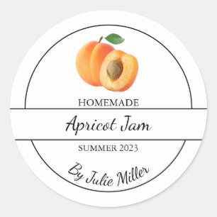 Simple Homemade Apricot Jam Label