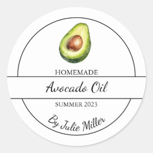 Simple Homemade Avocado Oil Label