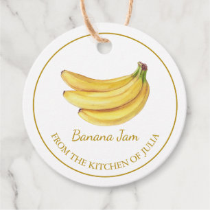 Simple Homemade Banana Jam Hang Tag l White