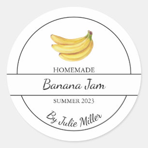 Simple Homemade Banana Jam Label