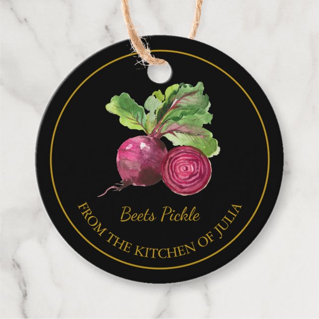 Simple Homemade Beetroot Pickles Hang Tag (Front)
