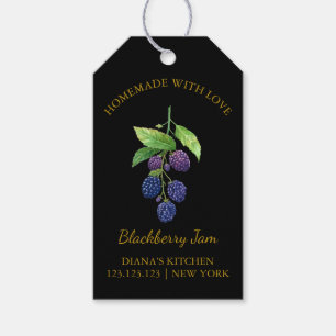 Simple Homemade Blackberry Jam Hang Tag l Black