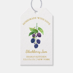 Simple Homemade Blackberry Jam Hang Tag l White