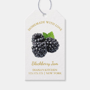 Simple Homemade Blackberry Jam Hang Tag l White