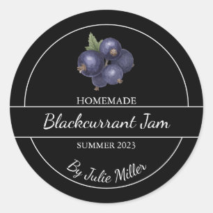 Simple Homemade Blackcurrant Jam Label