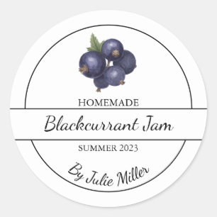 Simple Homemade Blackcurrant Jam Label