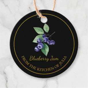 Simple Homemade Blueberry Jam Hang Tag l Black