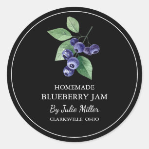 Simple Homemade Blueberry Jam Label