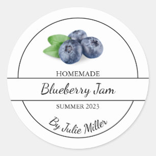 Simple Homemade Blueberry Jam Label