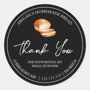 Simple Homemade Bread Thank You Label